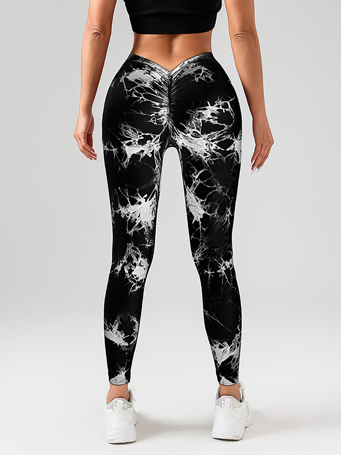 Tie Dye Slimming Yoga Leggings, Butt Lifting High Stretch Casual Fitness Yoga Pants, Women'S Activewear