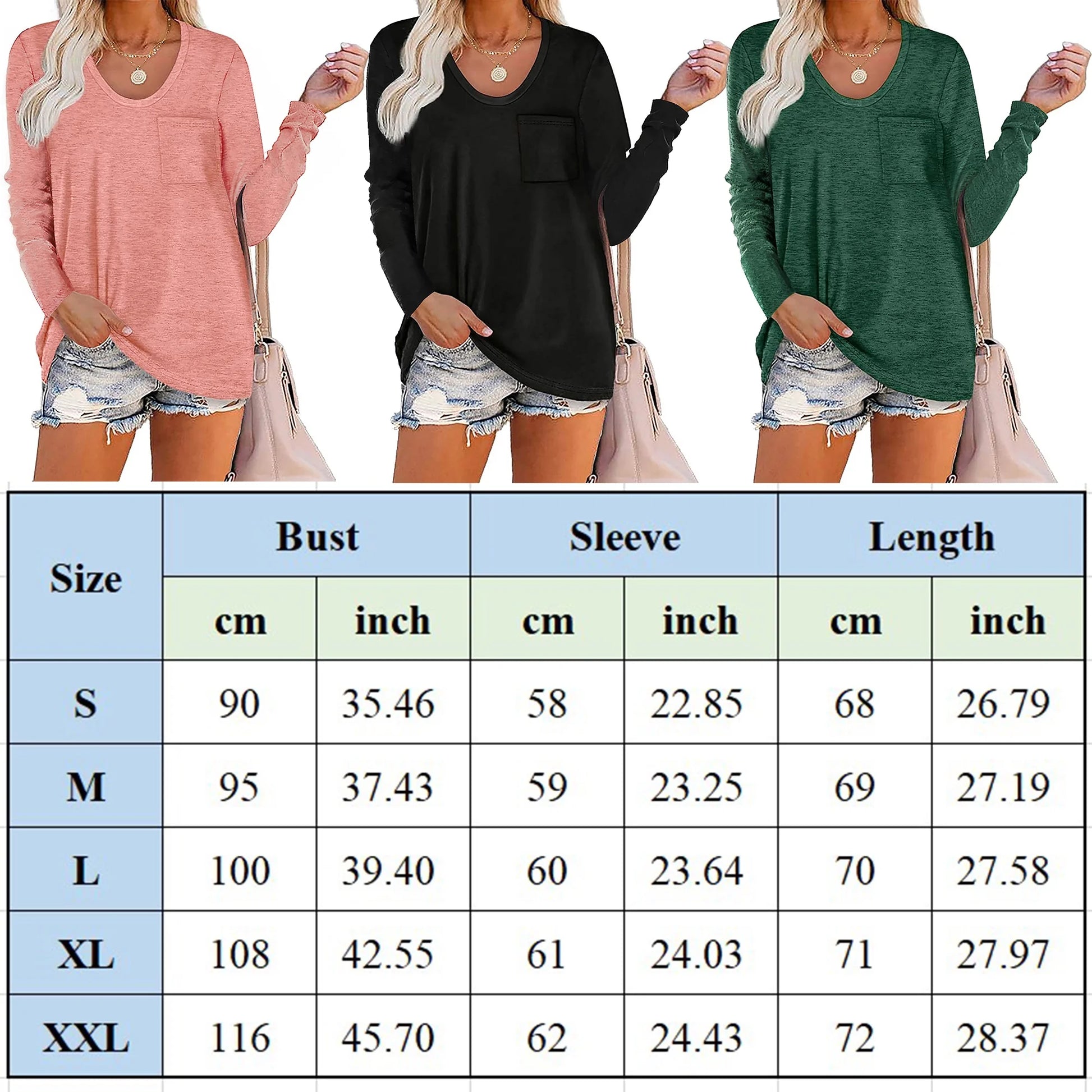 Women Fall Fashion Cute Long Sleeve Shirts Twist Knot Tunic Tops Color Block Tshirt Casual Crew Neck Green Blouse Clothing