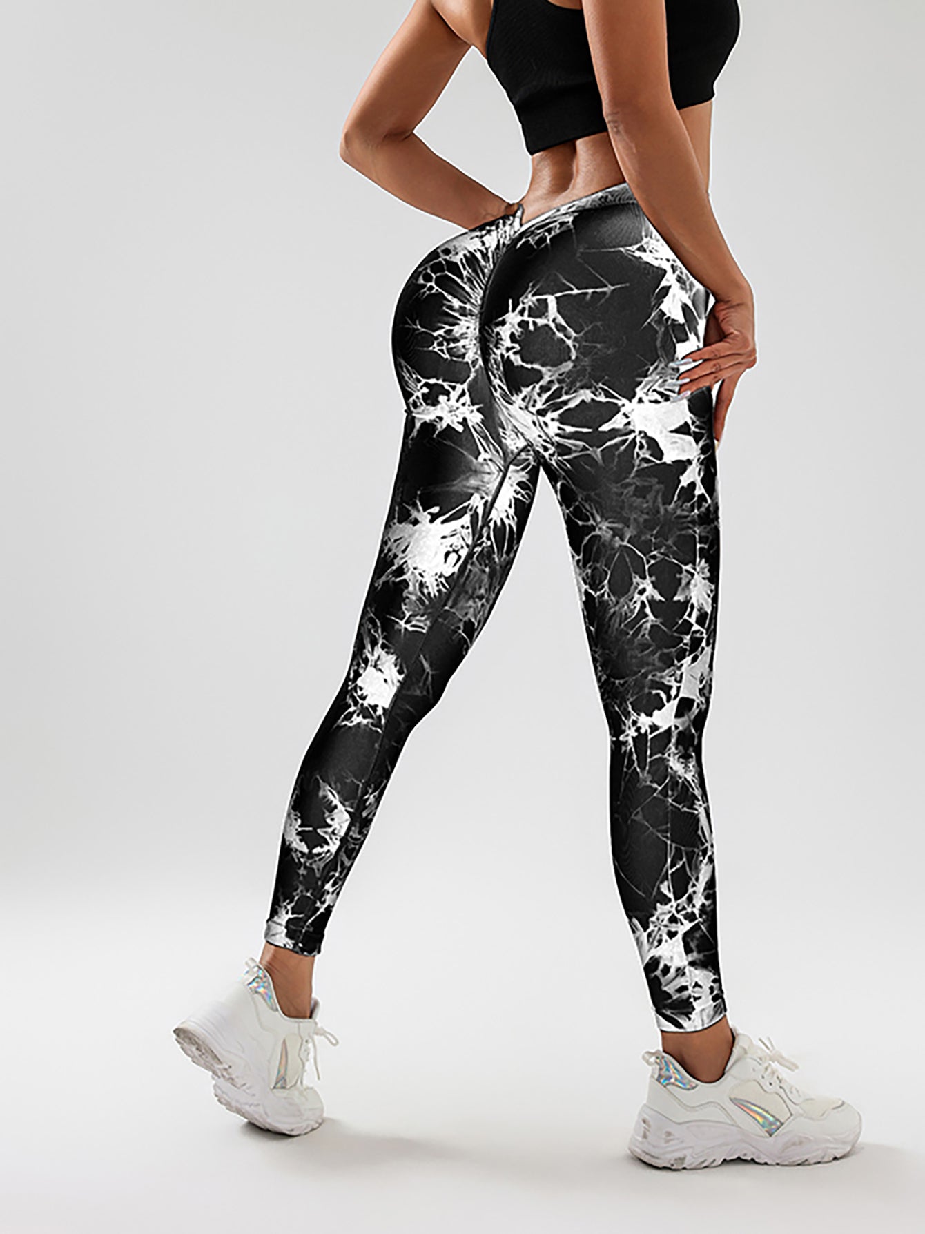 Tie Dye Slimming Yoga Leggings, Butt Lifting High Stretch Casual Fitness Yoga Pants, Women'S Activewear